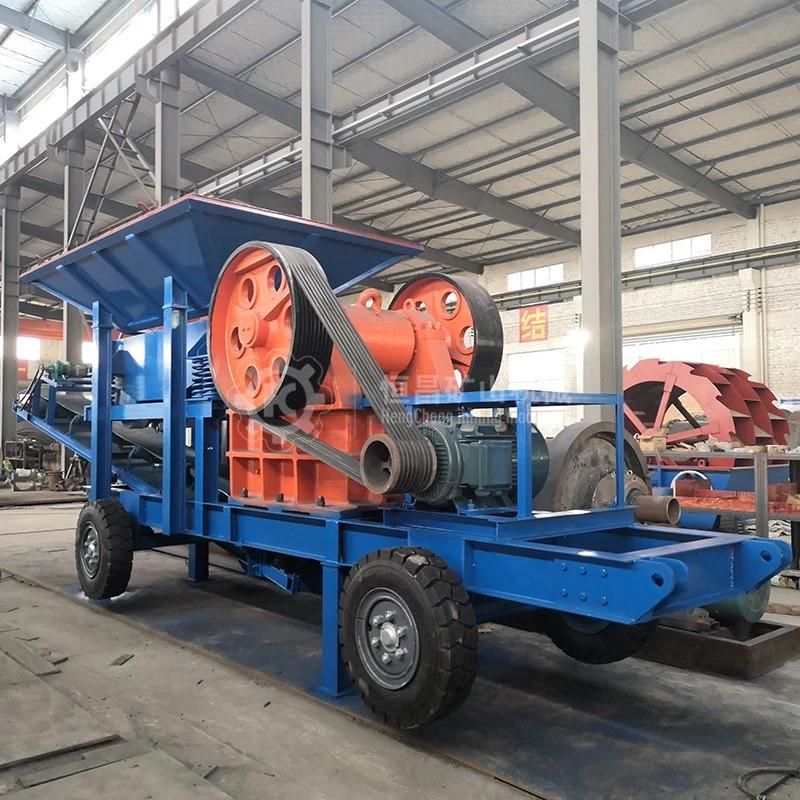 (China top Manufacturer) Alluvial Rock Gold Equipments Stone Crusher Limestone Mobile Crushing Plant PE250*400 PE 400*600 Copper Ore Jaw Crusher Price List