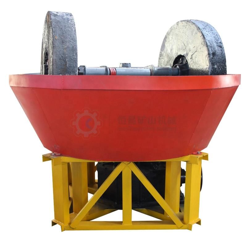 Low Price Gold Mining Equipment Wet Pan Mill Gold Grinding Pan Mill for Sale