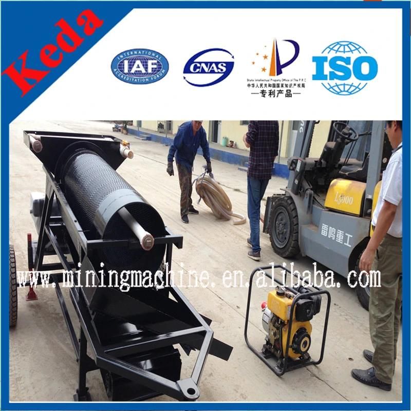 Portable Mini Trommel Screen for Gold Mineral Separation