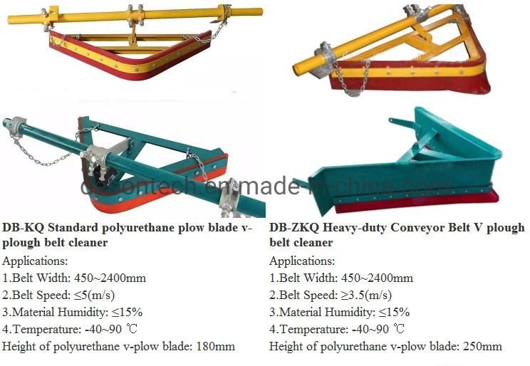 V-Type Plow Conveyor Belt Scraper for Return Belt Cleaning