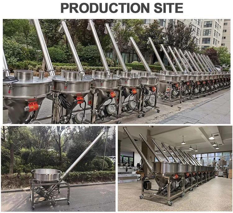 High Quality Dust Proof Ash U Shape Inclined Screw Auger Conveyor Feeder System with Silo for Sugar Powder Packaging Lines