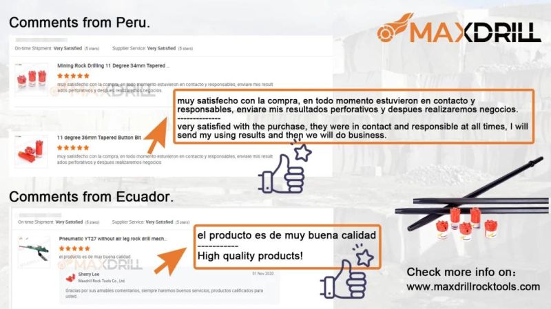Maxdrill Small Hole Drilling Bits 12 Degree for Quarrying
