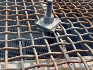 High Carbon Crusher Woven Wire Mesh Screen Lock Crimped Vibrating Woven Wire Screen ...