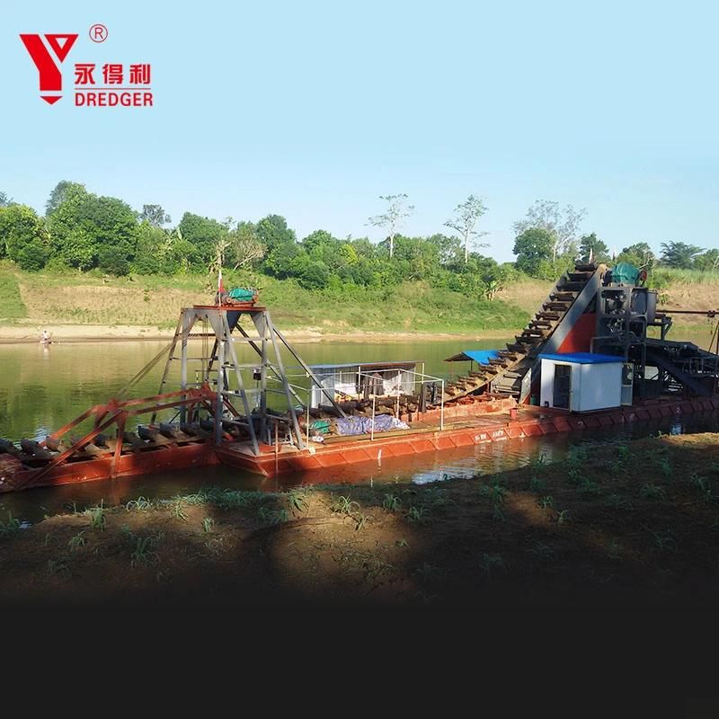 Bucket Chain Type Gold Mining Dredger