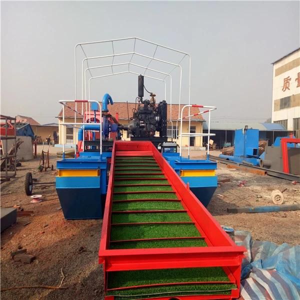 Small Scale Alluvial Gold Mining Dredger with Jet Suction Dredging Pump