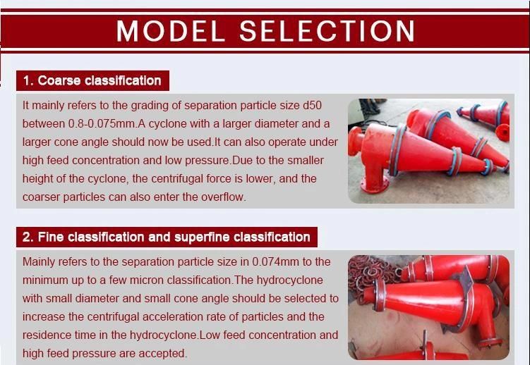 Hydrocyclone Machine Classifier Filter Hydrocyclone Sand Separator Hydrocyclone Price for Gold, Copper, Siliver Sale