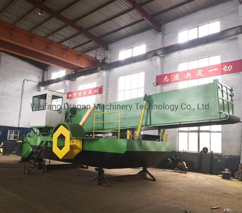 Hyacinth Reed Cutter Cutting Ship /Rubbish Collection Cleaning Boat Vessel Trash Skimmer Water Clean Machine in Lake River Dam Aquatic Weed Harvester