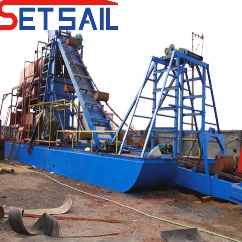 Low Price Chain Bucket Gold Dredger with Jig Machine