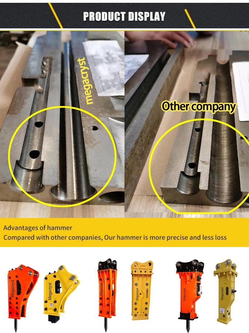 Excavator Part Hydraulic Breaker Hammer for Rock Stone Mountain Breaking Hammer