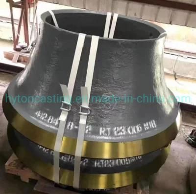 High Manganese Mantle Bowl Liner Concave Suit H6800 Cone Crusher Spares Parts