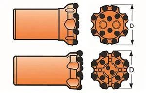 T51 Top Hammer Tungsten Carbide Thread Rock Drilling Button Bit for Quarry and Mining