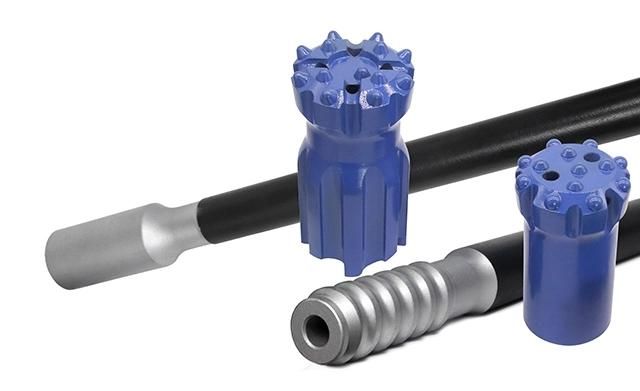 Copco Atlas, Sandvik Factory 127mm T51 Threaded Drill Bits for Mining Rock Drilling Bits for Drifting and Tunneling