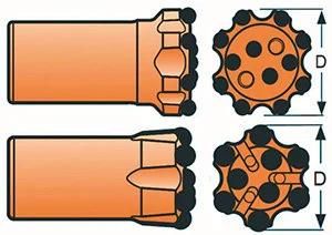 T38 R38 Thread Hard Rock Drilling Carbide Insert Button Bit for Underground Tunnel Mining