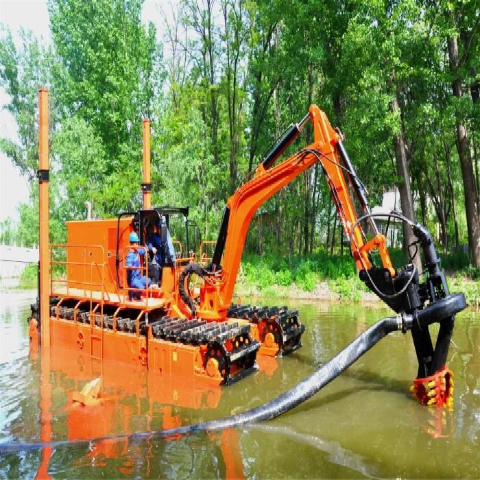 Amphibious Multifunction Dredger with Crawler