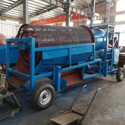 Small Portable Gold Trommel Screen Diesel Engine Gold Ore Washing Plant