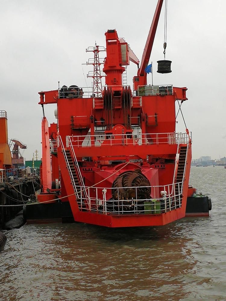 China High Powered Diesel Cutter Suction Dredger Vessel for Sea Hard Soil / Gravel Dredging in UAE