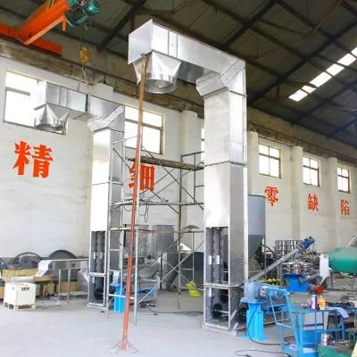 High Capacity Two Outlets Fertilizer Conveying 5L Z Shape Bucket Elevator for PVC Granules