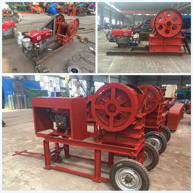 Factory Price Small Diesele Engine Jaw Crusher PE150X250 for Sale