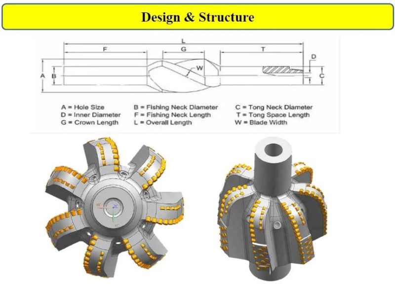 Rock Drilling Bit 12 1/4 Inch Fixed Cutter PDC Hole Opener / Hole Reamer