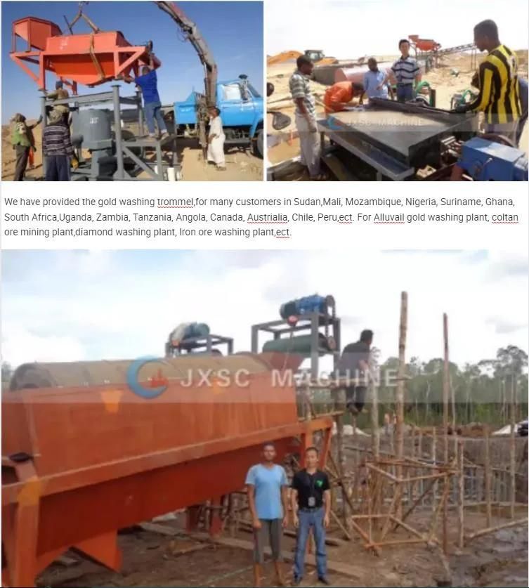 Gold Mining Rotary Wash Equipment Sand Sieving Machine Gravel Trommel Roller Screen