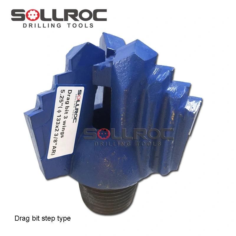 Three Wings Step Drag Drill Bits