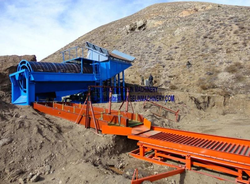 Mobile Rotary Scrubber Fixed Screen Trommel China Mining Machine Supplier Price for Alluvial River Sand Placer Gold Mine Diamond Mining Washing