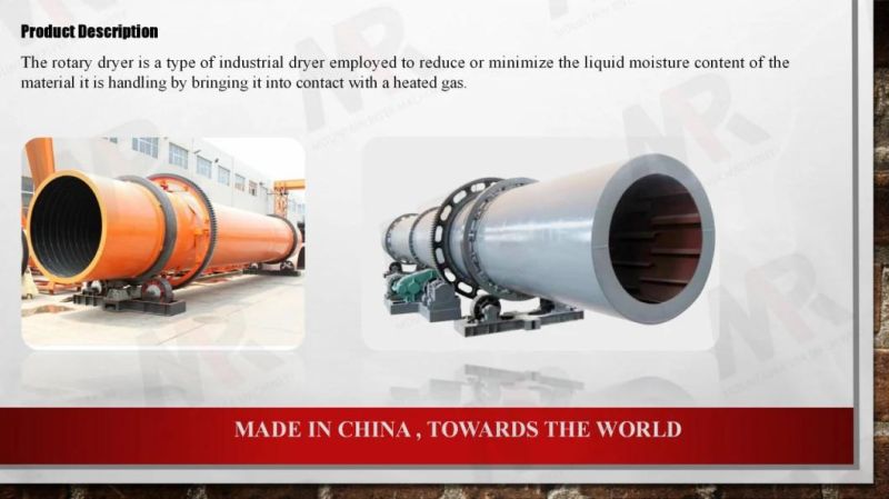 China Factory Price Iron Ore Porder Rotary Dryer Single Cylinder Dryer
