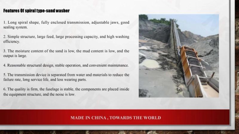 Best Quality Lsx/2lsx Series Screw Sand Washer/Spiral Sand Washer Applicated in Sand Washing & Mining Ore Washing