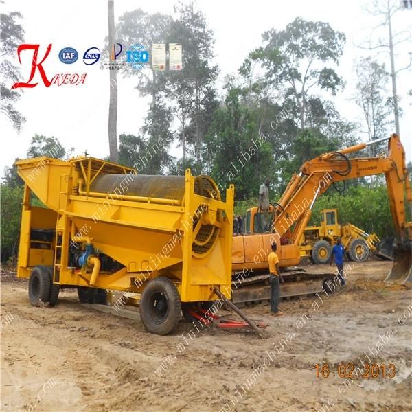 River Gold Washing Plant Mobile Gold Washer Gold Trommel Screen Separator Gold Washing Screen