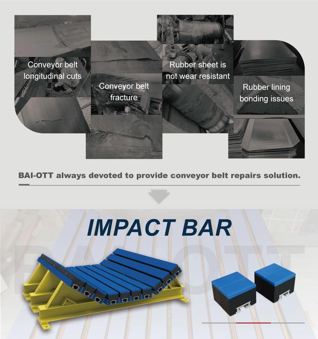 Conveyor Belt Fire Resistant UHMWPE Rubber Slider Bar Impact Bar