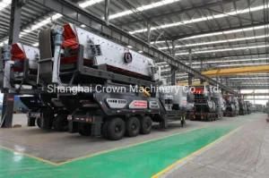 Mobile Stone Rock Impact Crushing with Vibrating Feeder for Sale