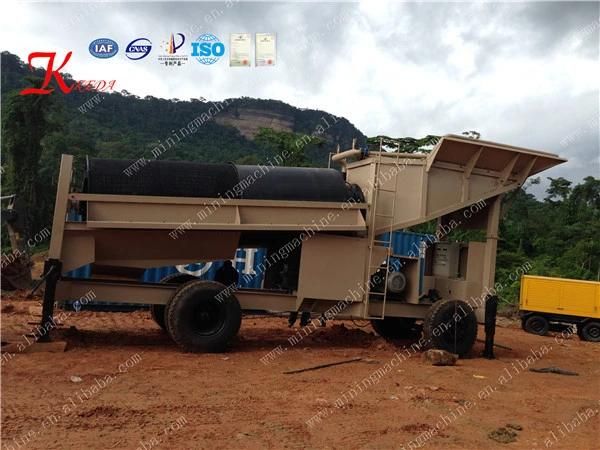 Mineral Washing Machine Portable Mobile Gold Mining Machine with Wheels