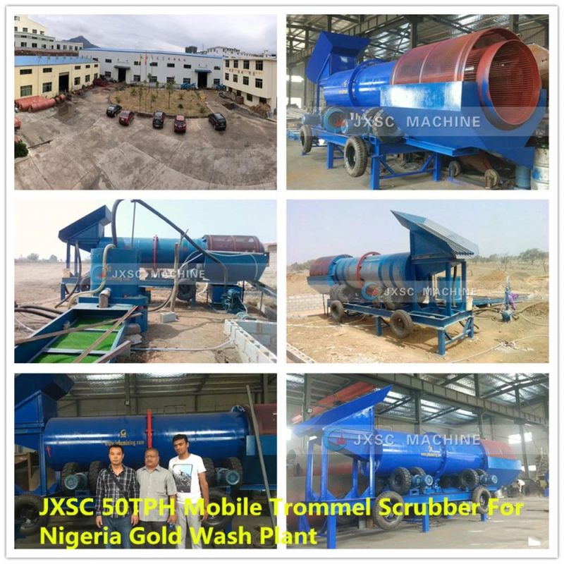 Alluvial Gold Trommel Scrubber Washing Plant Mobile Rotary Mining Ore Recover Mineral Waschanlage Sieve Washing Machine for China Sale