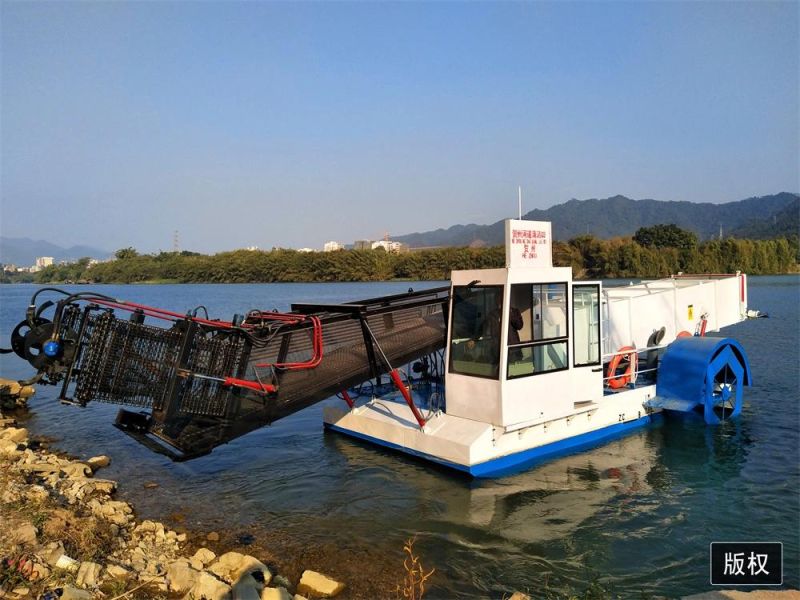 Hydraulic Diesel Engine Powered Full Automatic Aquatic Weed Harvester