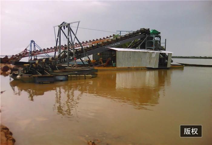 Chinese Mining Equipment Contractor River Chain Bucket Line Dredger Gold Dredger River Sand Gold Mining for Sale