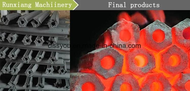 China Coal Charcoal Powder Dust Briquette Stick Extruding Press Machine