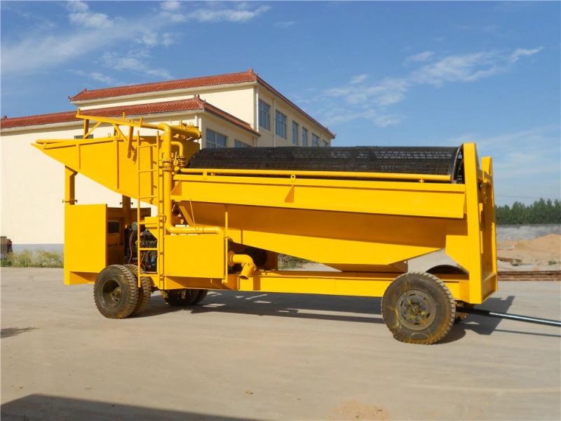 Keda Mobile Gold Mining Machine Gravity Separating Trommel Screen