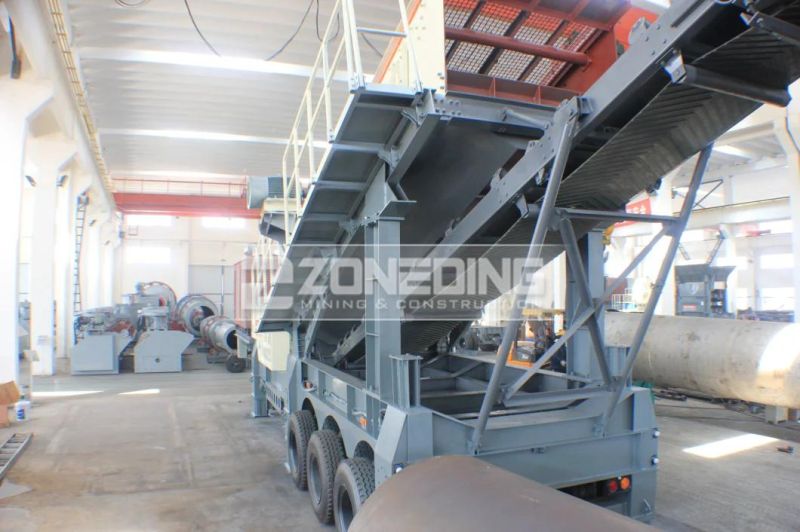 Combined Mobile Stone Impact Crusher Plant with Vibrating Screen for Limestone