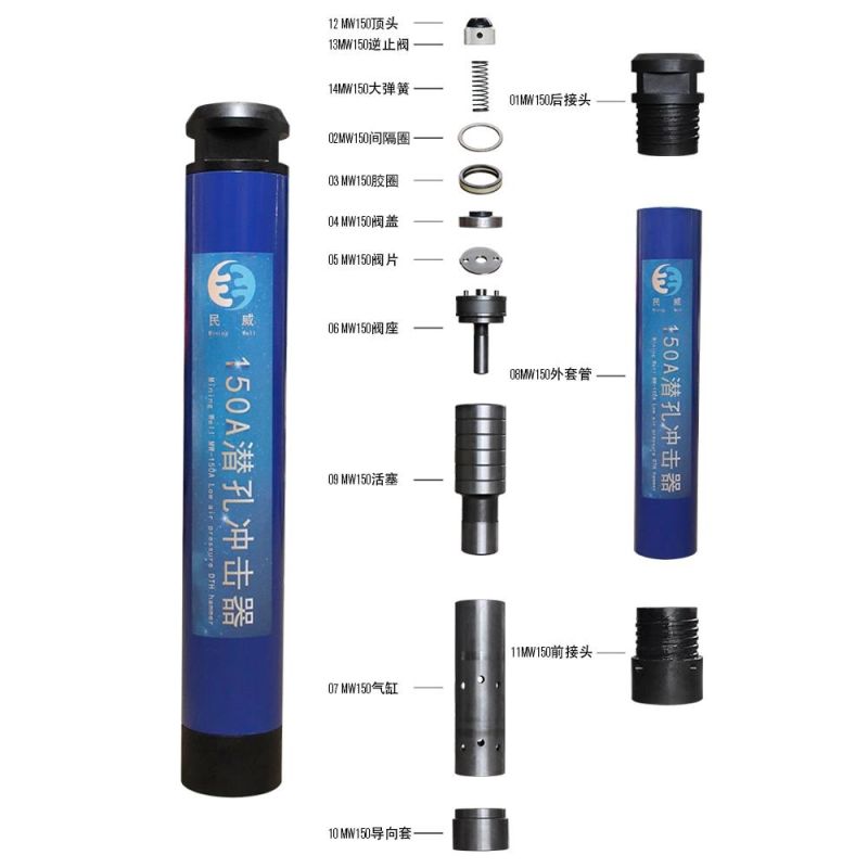 D Miningwell Hot Sale CIR150 6 Inch Low Pressure Drill Well Drilling DTH Hammer for Bits