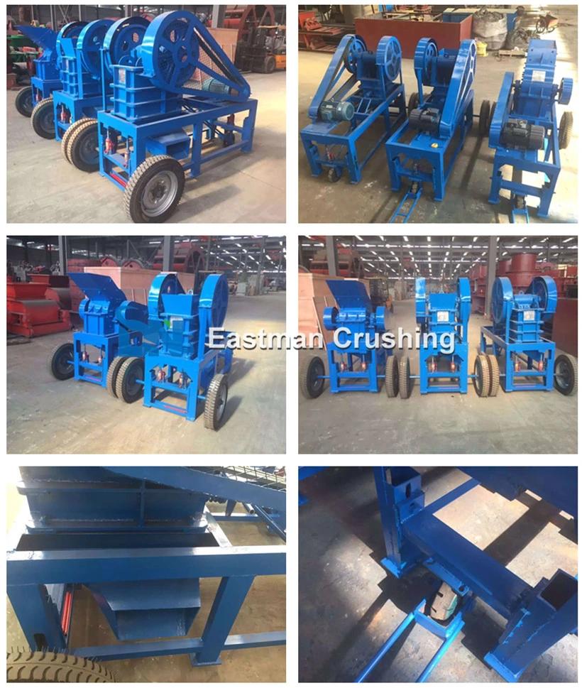 Rock Stone Gravel Mobile Portable Jaw Crusher for Limestone/Granite/Riverstone/Basalt Quarry Crushing and Mining