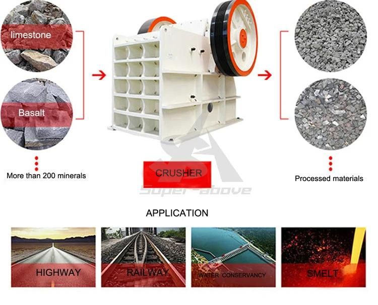 CE Certified Higher Precision PE Jaw Crusher for Cooper Ore