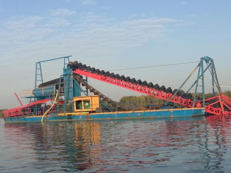 Keda Gold Bucket Sand Dredger with Sluice Box for Sale