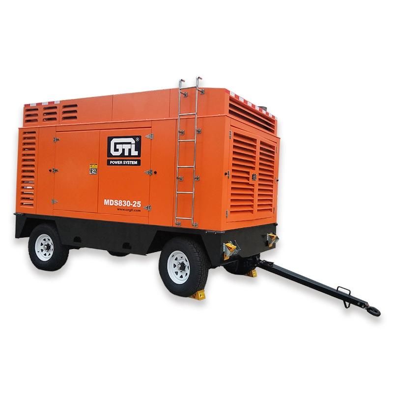 Portable 23m3 25bar 830cfm Compressor Diesel Engine Driven Screw Air Compressor for Drilling