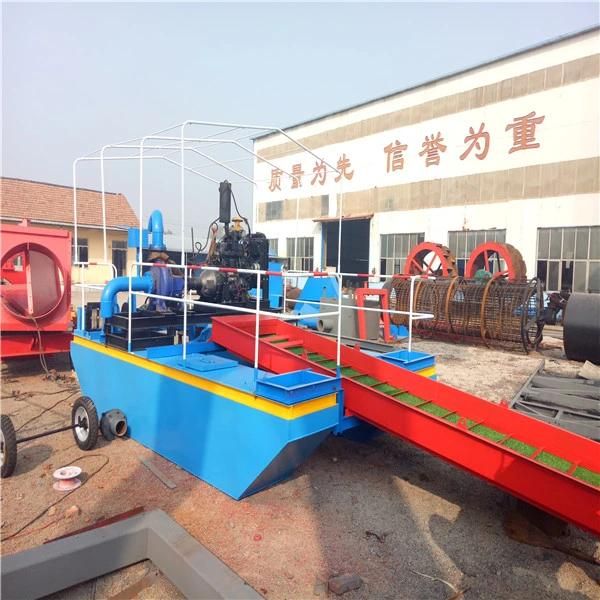 Small Scale Alluvial Gold Mining Dredger with Jet Suction Dredging Pump