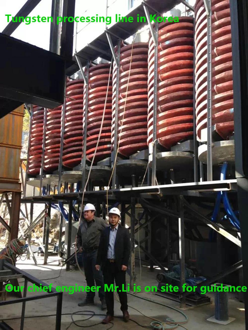 Heavy Minerals Tungsten Chrome Ilmenite Ore Refining Machine Spiral Separator