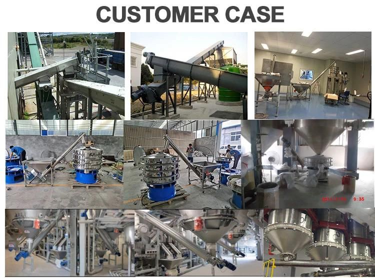 Custom Flexible Food Powder Screw Conveyor/Salt Powder Screw Conveyor