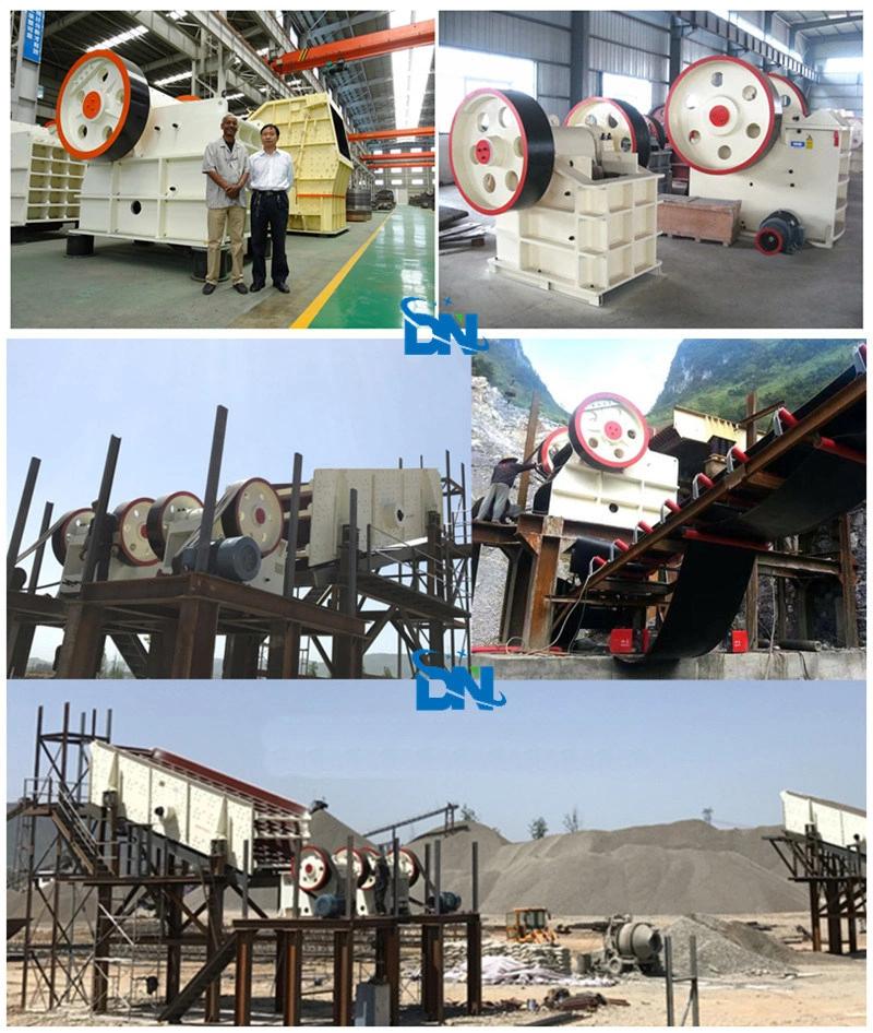 PE150*250 PE250*400 PE400*600 PE500*750 Granite Limestone Basalt Hard Stone Mining Process Rock Jaw Crusher