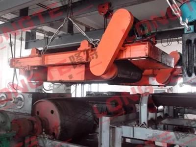 Suspended Self Cleaning Electro Magnet with Conveyor Belt