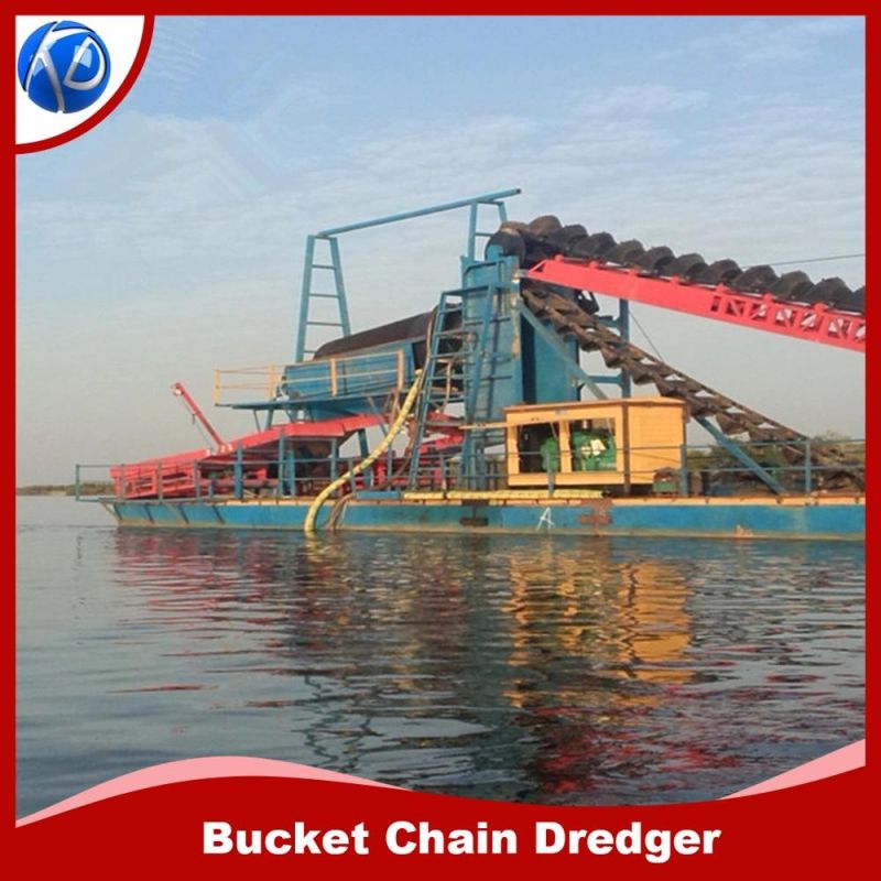 Combine Bucket Dredger with Digger and Mining Classification Equipment for Gold and Diamond Mining