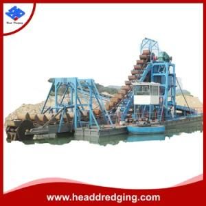 Chinese Top Brand River Sand Bucket Dredger with Agitating Chute